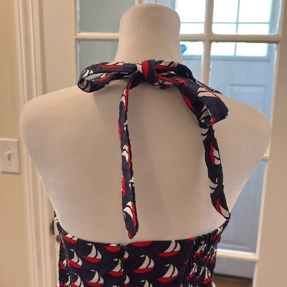 Anthropologie Postmark Windward Halter Dress w/ Nautical Theme. Size 4. - Picture 7 of 13